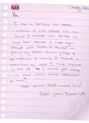 testimonials_02 Smiles Peru Dental Dentist Testimonials Review