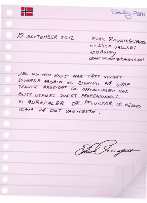 testimonials_06 Smiles Peru Dental Dentist Testimonials Review