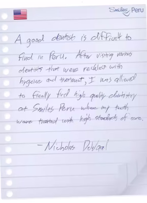 testimonials_07 Smiles Peru Dental Dentist Testimonials Review