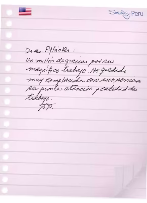 testimonials_20 Smiles Peru Dental Dentist Testimonials Review