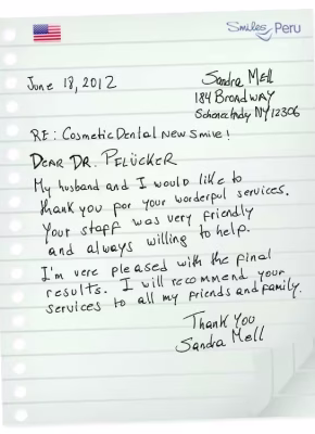 testimonials_27 Smiles Peru Dental Dentist Testimonials Review